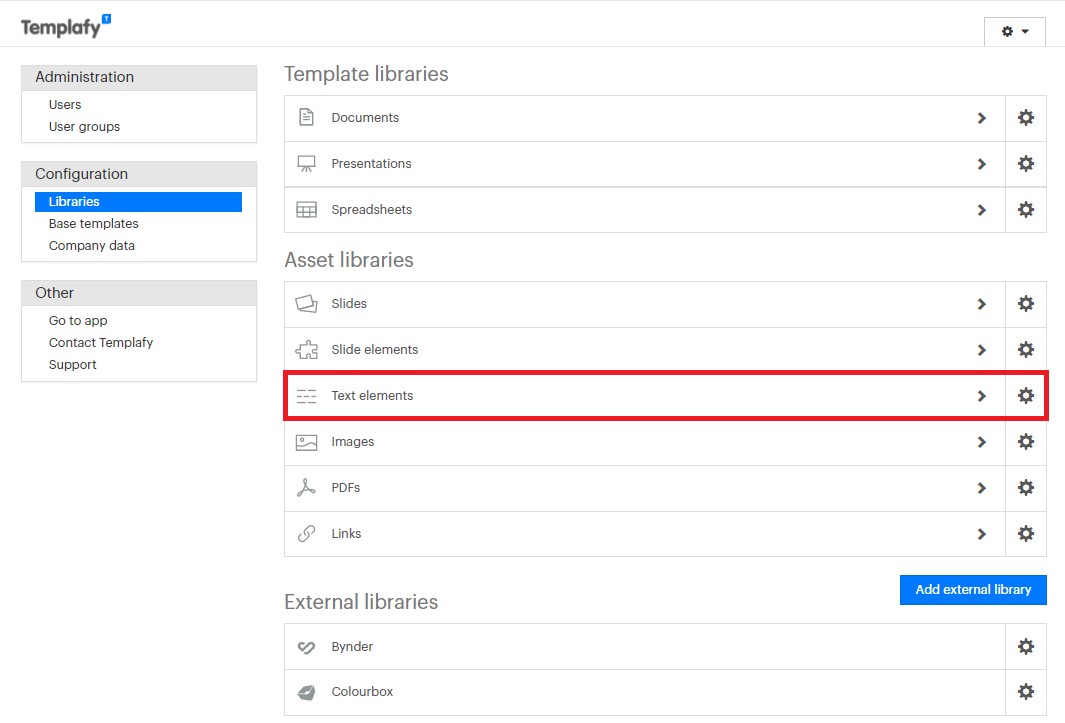 Uploading texts for Outlook Templafy One
