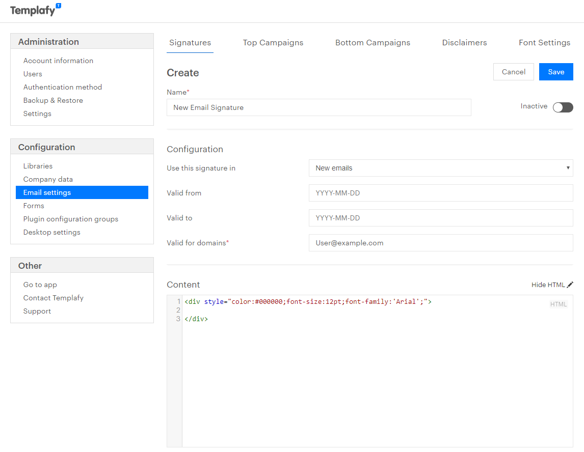 How to set up Email signatures in Templafy email signature manager ...