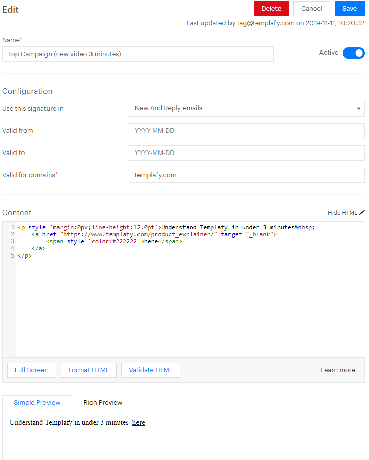 How to set up Email signatures in Templafy email signature manager ...